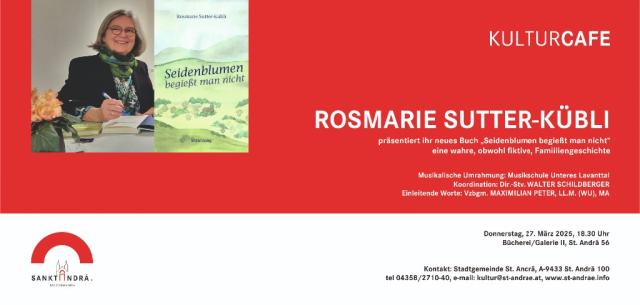 Einladung Kulturcafe Rosmarie Sutter-Kübli
