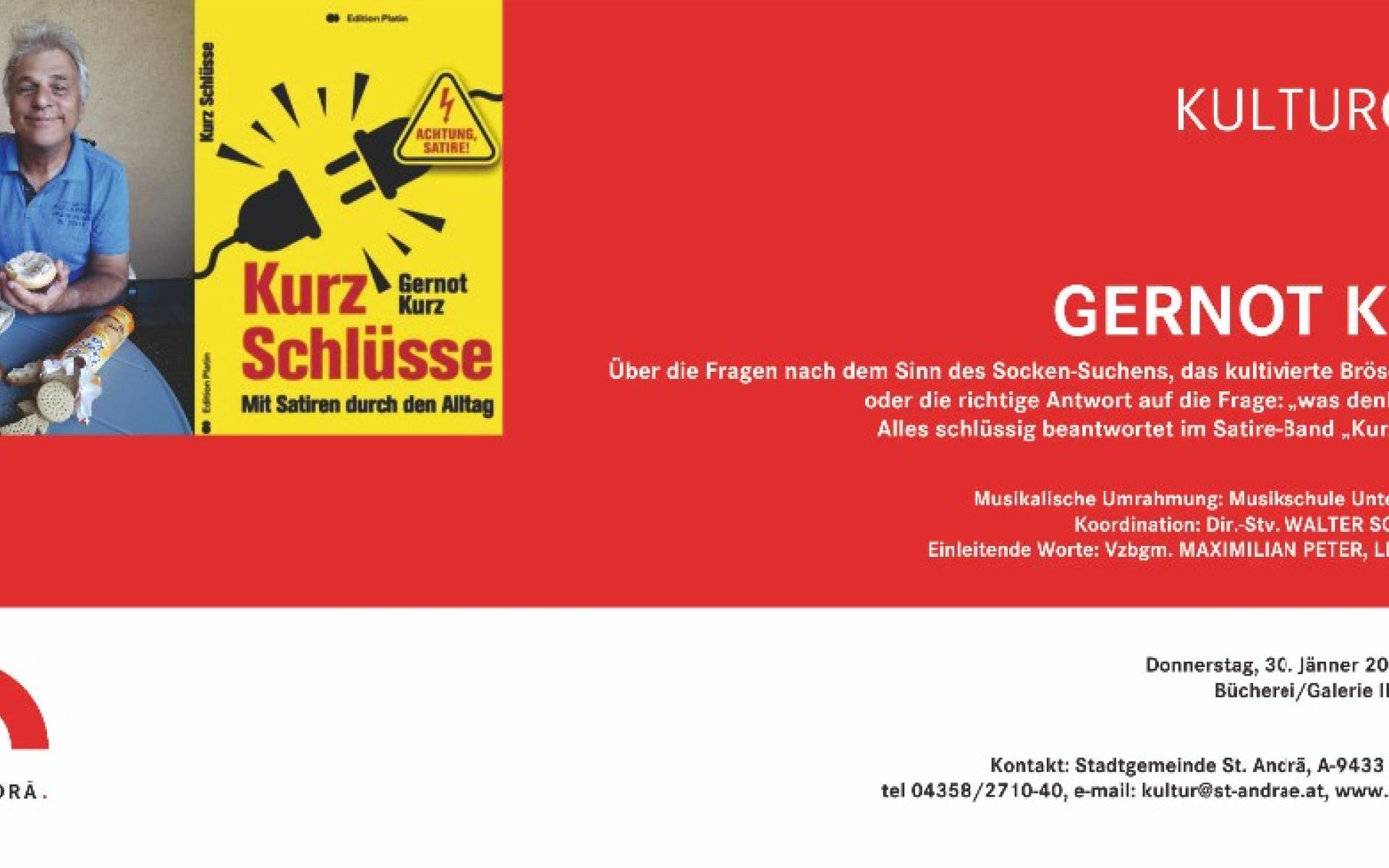 Einladung Kulturcafe Gernot Kurz