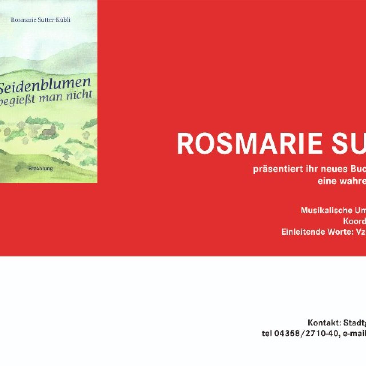 Einladung Kulturcafe Rosmarie Sutter-Kübli